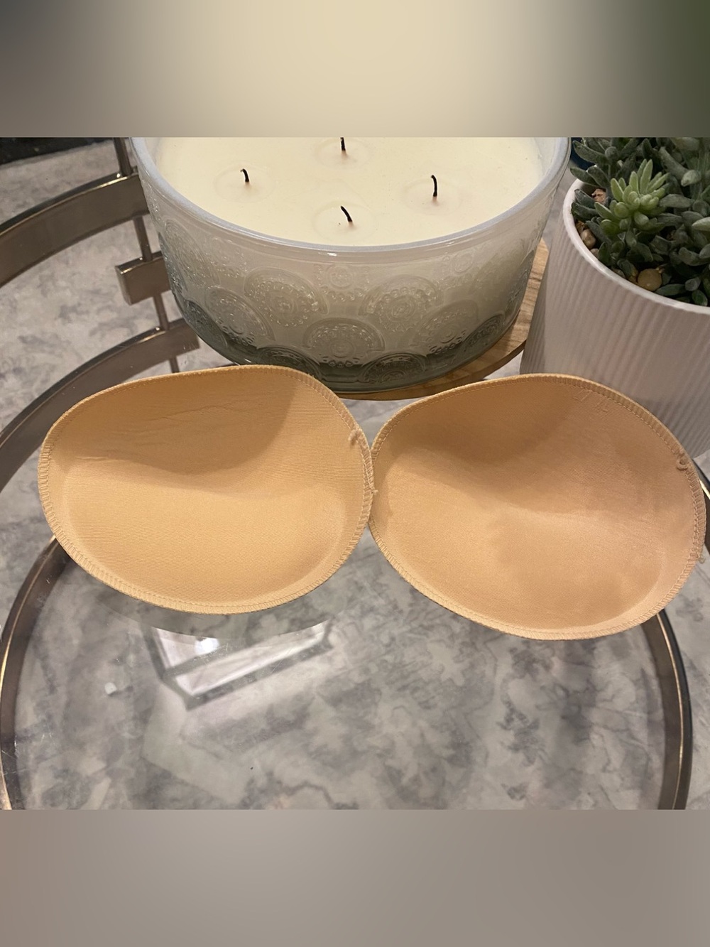 Set of Nude Bra insert pads - Seamless Lift and Support size C